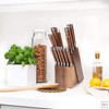 Copper Knife Set with Walnut Knife Block - Premium 13