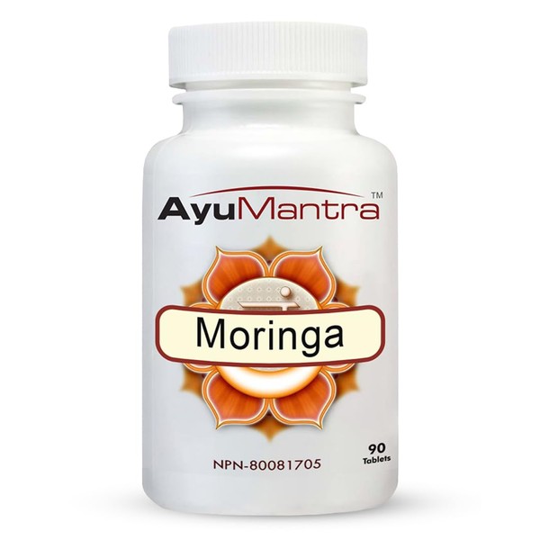 AyuMantra Organic Moringa Tablet (Moringa oleifera) - 90 Tablets, 1000mg