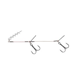Balzer Shirasu Flat Water System - Shallow Rig for Rubber Bait, Rubber Fish Assembly, Rubber Fish System, Stinger Hook, Additional Hook, Length/Hook Size: 9 cm / Size 2