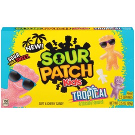 Sour Patch Kids Sweet and Sour Gummy Candy, Tropical, 3.5 Ounce