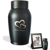 QESSUVNC Ashes Keepsake Urns - Small, Stainless Steel, Waterproof Cat