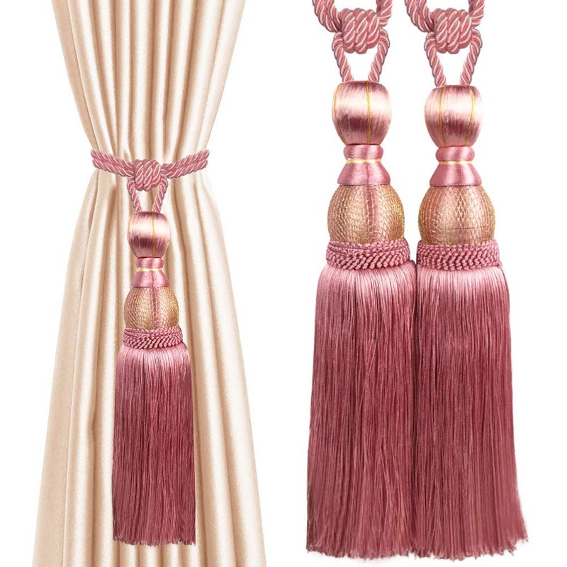 EleCharm 1 Pair Simple Elegant Curtain Cord Tie Drape Holdback