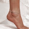 CHIC & ARTSY Womens Anklet 925 Sterling Silver Created Opal