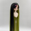 Doll Long Straight Wigs Dual Color Simulation Soft High Temperature