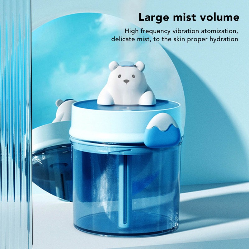 Portable USB Humidifier Cute Bear Shape Large Capacity Ultrasonic Mini