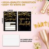 Chuxvon Shhh It's a Surprise Birthday Party Invitations, Black Gold