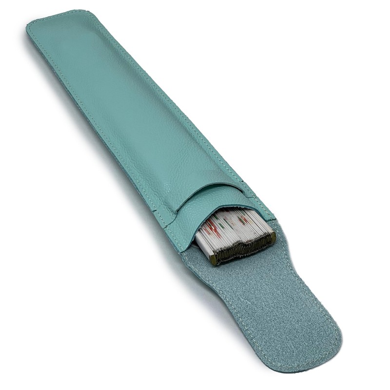 Space Home - Fan Holder with Flap - Leather Fan