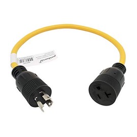 Parkworld 885309A Adapter Cord Locking L5-15 Plug to Household 5-15 (Generator 5-20) Receptacle (2 feet)