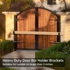 Thickened Door Barricade Bracket for 2X4 Lumber, Drop Open Bar