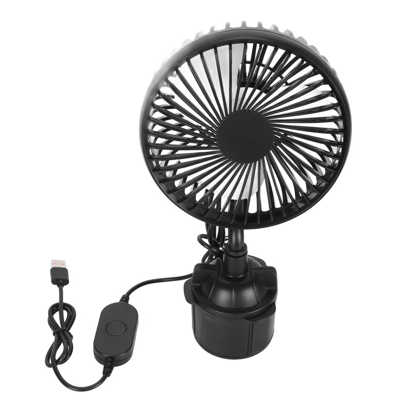 Car Fan Powerful Low Noise 3 Speeds Adjustable Portable USB