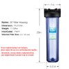 Geekpure 20 Inch Whole House Water Filter Housing-Fit 4.5 x