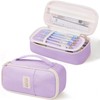 SKYDUE Purple Pencil Case for Girls – Large Capacity Zippered