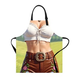ANNA QUEEN Funny Aprons for Women, Kitchen Coooking Aprons for Women With Pockets, BBQ Chef Aprons, Adjustable Apron Gifts for Chefs Mom Grandma Wife Friends