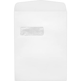 LUXPaper 9 x 12 Open End Window Envelopes | Security Tint | White | 28lb. Text | 500 Qty