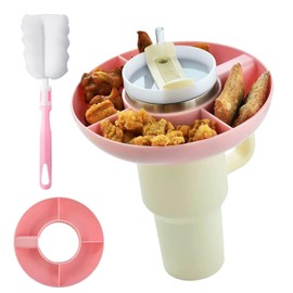 EHDWXVZM 1 Cup Snack Tray, 1 Cup Brush, Portable Cup Snack Container, Cup Snack Dispenser Tray