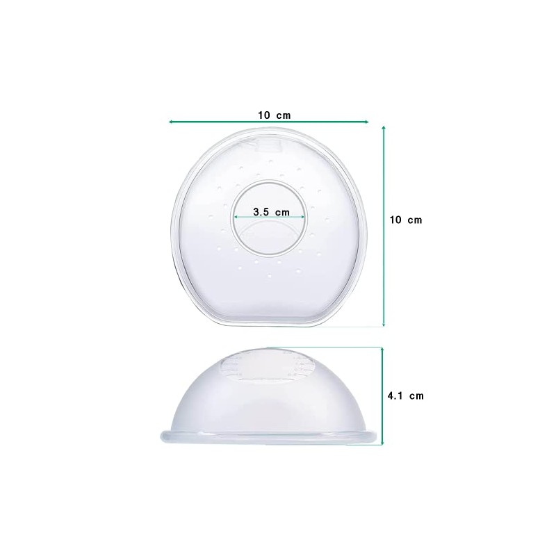 LURKO Conchas Recolectoras Lactancia 60 ml, 2 Piezas, Portectores Silicona