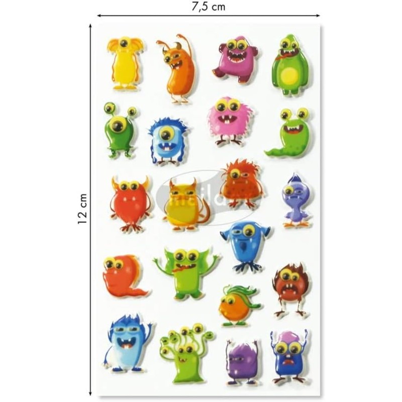 Maildor 560503C Pack of Stickers Cooky 3D (1 Sheet, 7.5