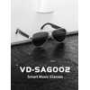 VEN-DENS Smart Bluetooth Music Sunglasses with Built-in Speakers & Mic,