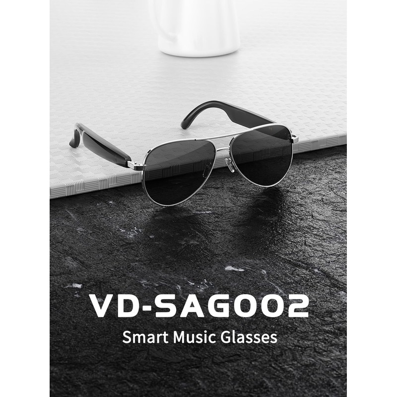 VEN-DENS Smart Bluetooth Music Sunglasses with Built-in Speakers & Mic,