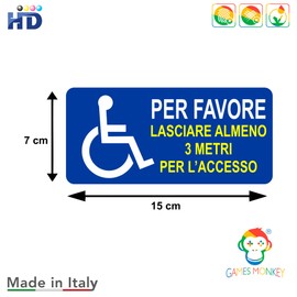 GamesMonkey Behinderten-Aufkleber-Set C fr den Au?en- und Innenbereich C Auto, Van, LKW, Wohnmobil (Kit mit 4 Stck - Rechteck)