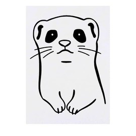 Azeeda 'Frettchengesicht' Temporäres Tattoo - Hautfreundlicher & Ungiftiger Abziehbild · Wasserfest (TO00078265)