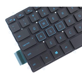 LeFix US Blue Backlit Keyboard Frameless(Without Frame) Replacement Compatible with DELL G3(3779),G3(3590),G3(3579),G5(5587),G5(5590),G7(7588,7590 7790) -Blue Print