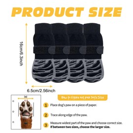 BSITSSS 2 Pairs Anti Slip Dog Socks, Dog Shoes with Grips Strong Traction, Dog Boots for Injured Paws, Dog Paw Protectors, Dog Claw Socks for Senior Dogs Hardwood Floors Indoor Outdoor Walking