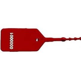 25 x Red Security Tags Numbered sequential Pull Ties Luggage Anti-Tamper Secure Plastic Medical