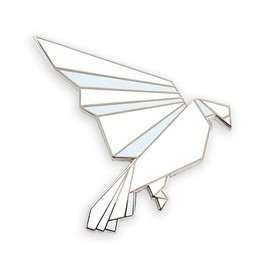 Pinsanity Origami Bird Enamel Lapel Pin