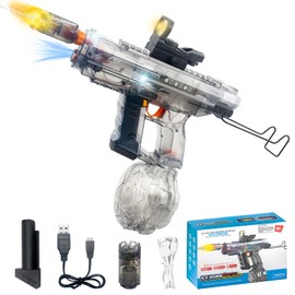 Electric Water Guns with LED Light Effects 800CC Super Capacity Squirt Gun 32FT Long Range Dual-Mode Auto Suction System for Pool Indoor & Outdoor Water Gun Play for Kids & Adults(Black)