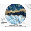 Sawfish® Coaster Set of 4 Square - Navy Blue Marble