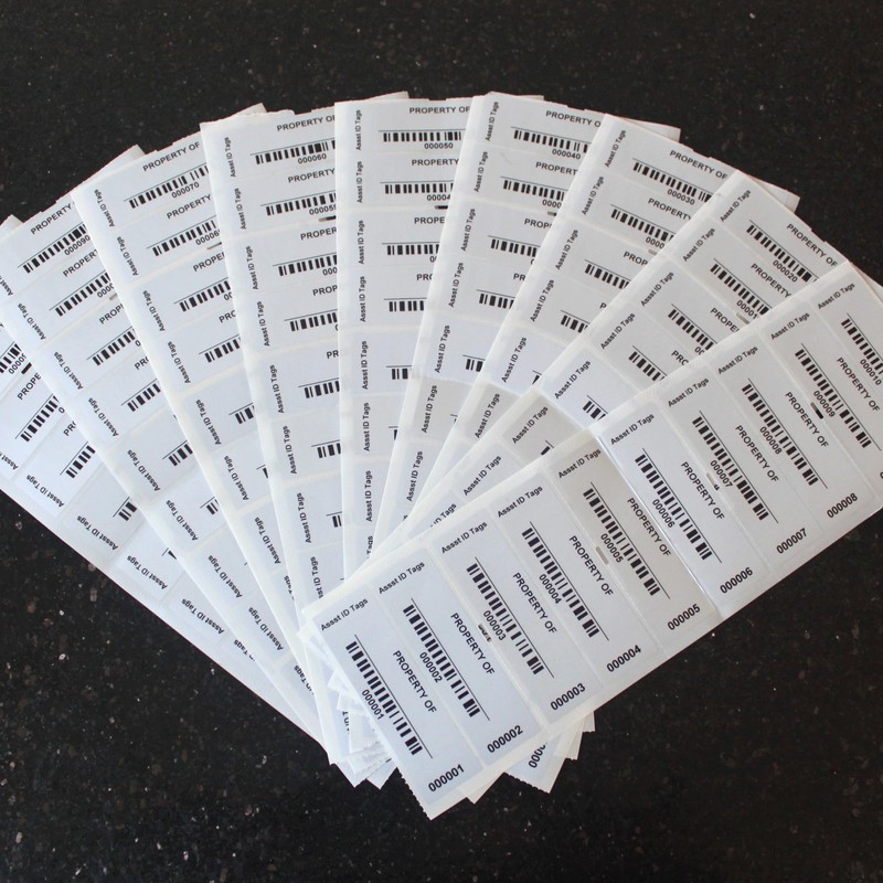 TamperSeals Group - 100pcs Custom 1” x 3.35” Write-on Tamper