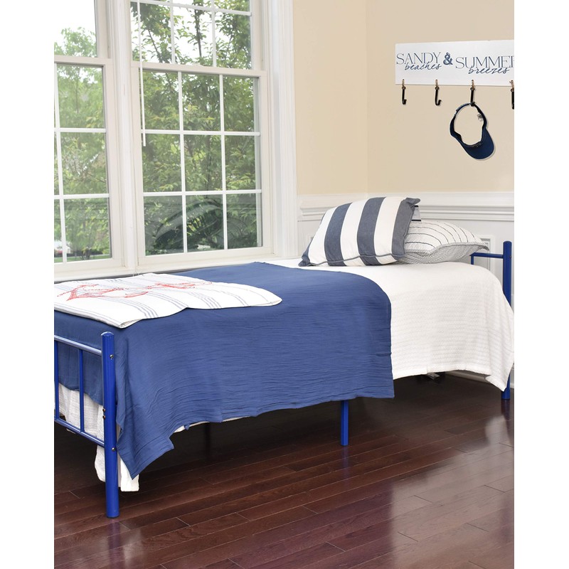 Austin Metal Twin Bed (Blue)