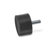 Ganter Normelemente GN 352-25-15-M6-S-55 Buffers, Black, Diameter: 25mm Height: 15mm,