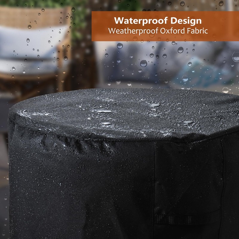 SheeChung Fire Pit Round Cover 24" D X 27" H,Heavy