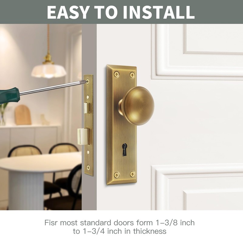 Mortise Lock Replacement Parts, Old Style Indoor Mortise Lock Assembly