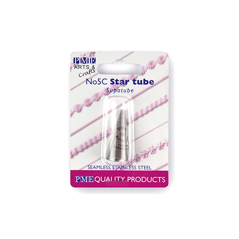 PME Seamless Stainless Steel Small Closed Star Supatube no. 5C,