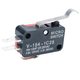 Szliyands 20-Pack V-154-1C25 Micro Limit Switch Momentary SPDT Snap Action 3 Pin Long Straight Hinge Lever Type Arm