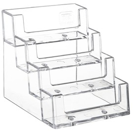 taymar 1 x 4 Tier Clear Business Card Holder