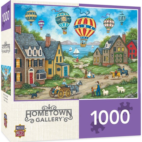 MasterPieces Hometown Gallery Passing Through - Hot Air Balloons 1000Piece Jigsaw Puzzle by Bonnie White