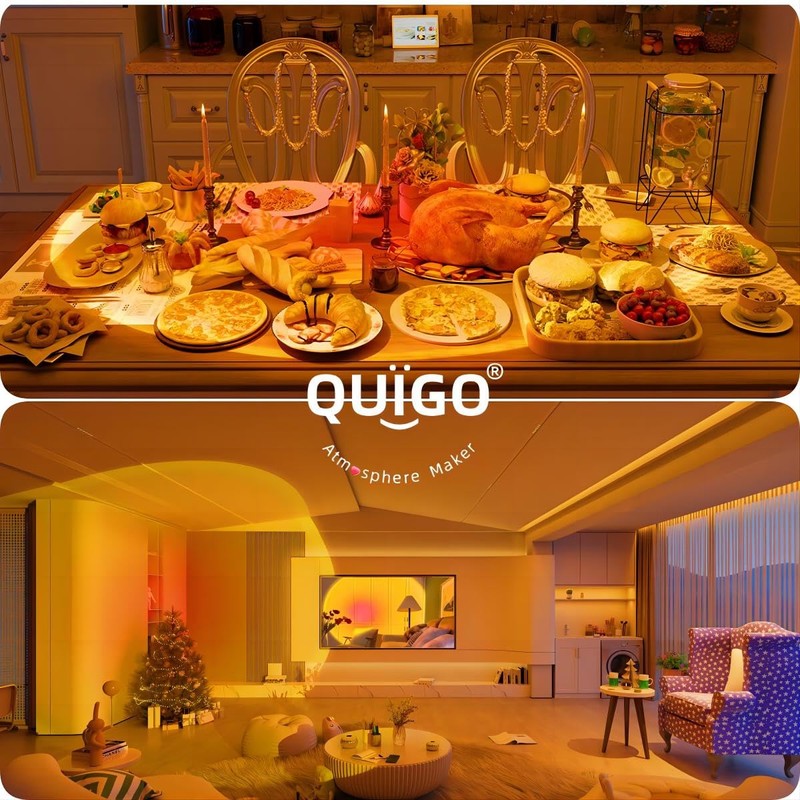 QUIGO Sunset Lamp Night Light Projector LED Room Decor Bedroom