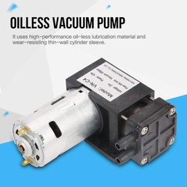 DC 24V Micro Vacuum Pump, Oilless Vacuum Pump Micro DC Vacuum Pump, 85KPa Flow 40L/min Mini Vacuum Pump Micro Diaphragm Pump Low-Noise Small Vibration Air Compressor Pump for Gas Air