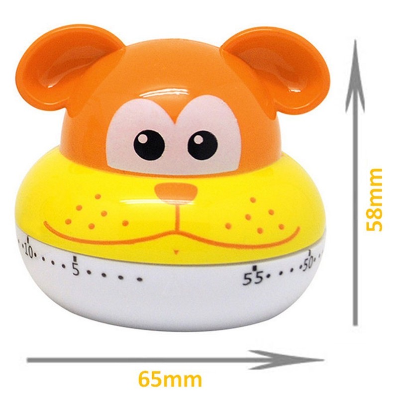 Belons Lovely Dog Mechanical Kitchen Timer 55 Minutes Countdown Timer