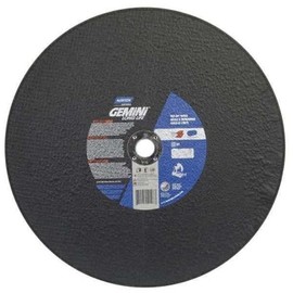 Abrasive -Off Wheel, Type 1, 14 in Dia, 0.0938 in Thick, 1 in Arbor Hole Size, Aluminum Oxide - 1 Each
