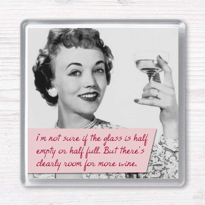 Funny Vintage Wine Drinking Women Quotes Set of 4 Gift