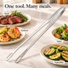 Long Stainless Steel Kitchen Tongs Non-Slip Heat Resistant BBQ Grill