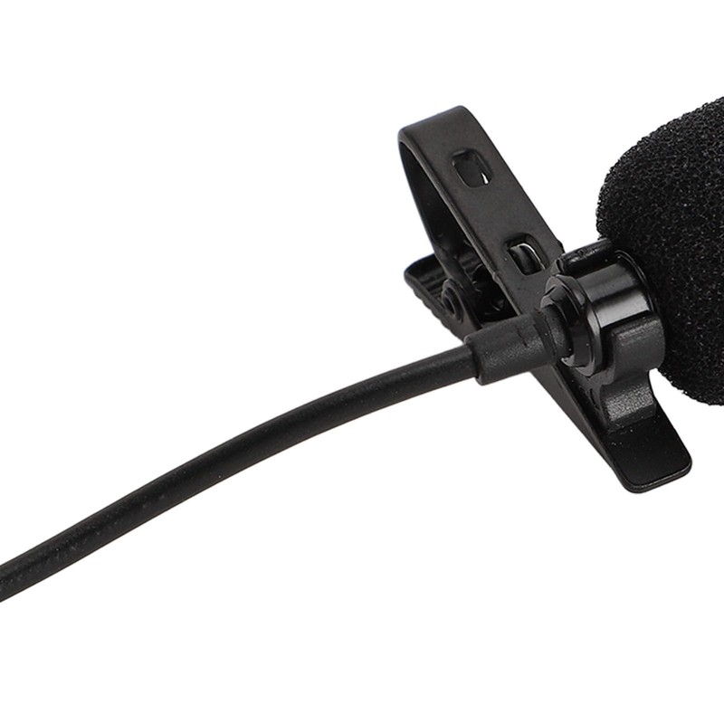 Professional Portable Lavalier Microphone Omnidirectional Lapel Microphone Phantom Power for