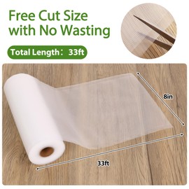 Moretoes Vacuum Sealer Bags, 3 Rolls 8" x 33' Food Vac Bags for Food Storage Saver, Commercial Grade Bag Rolls, BPA Free, Customized Size Bag for Sous Vide Cooking or Meal Prep