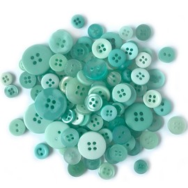 Buttons Galore BGCB112 Color Blend Buttons, 3 oz, 3 Shades of Mint Blue