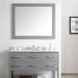 Vinnova Florence 48" Bathroom Vanity Framed Wall Mirror in Gray